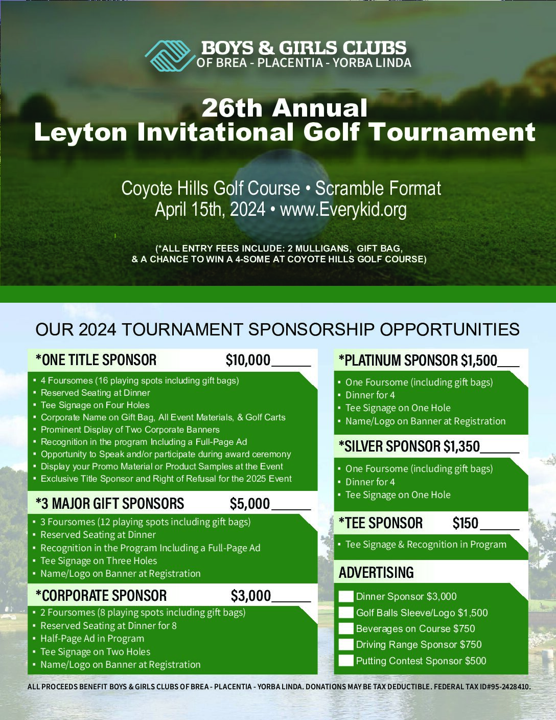 2024 Leyton Invitational Golf Tournament everykid